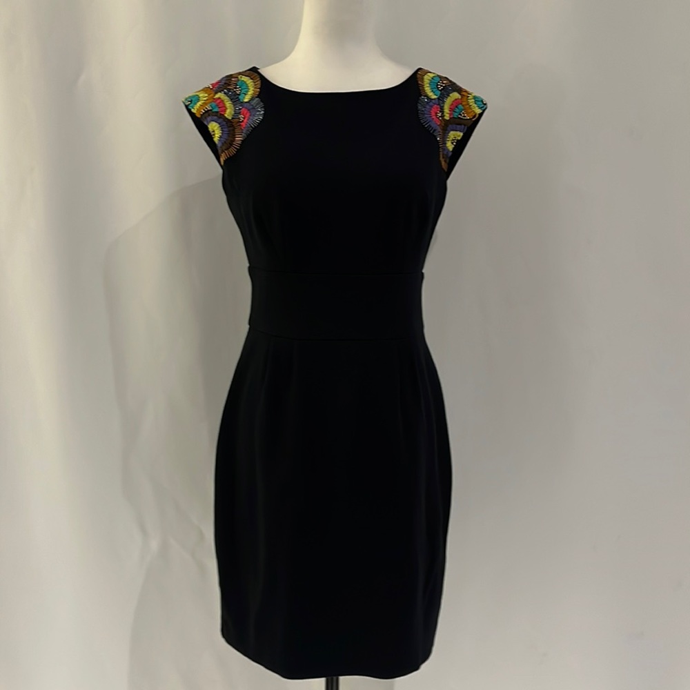 Trina Turk Embellished Black Cocktail Dress